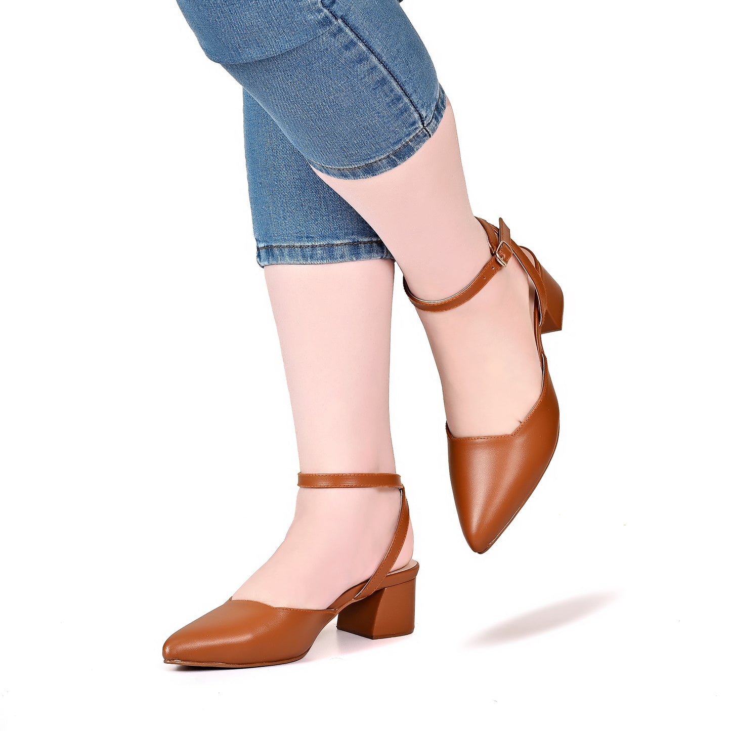 Block Heel Ankle Strap Sandal