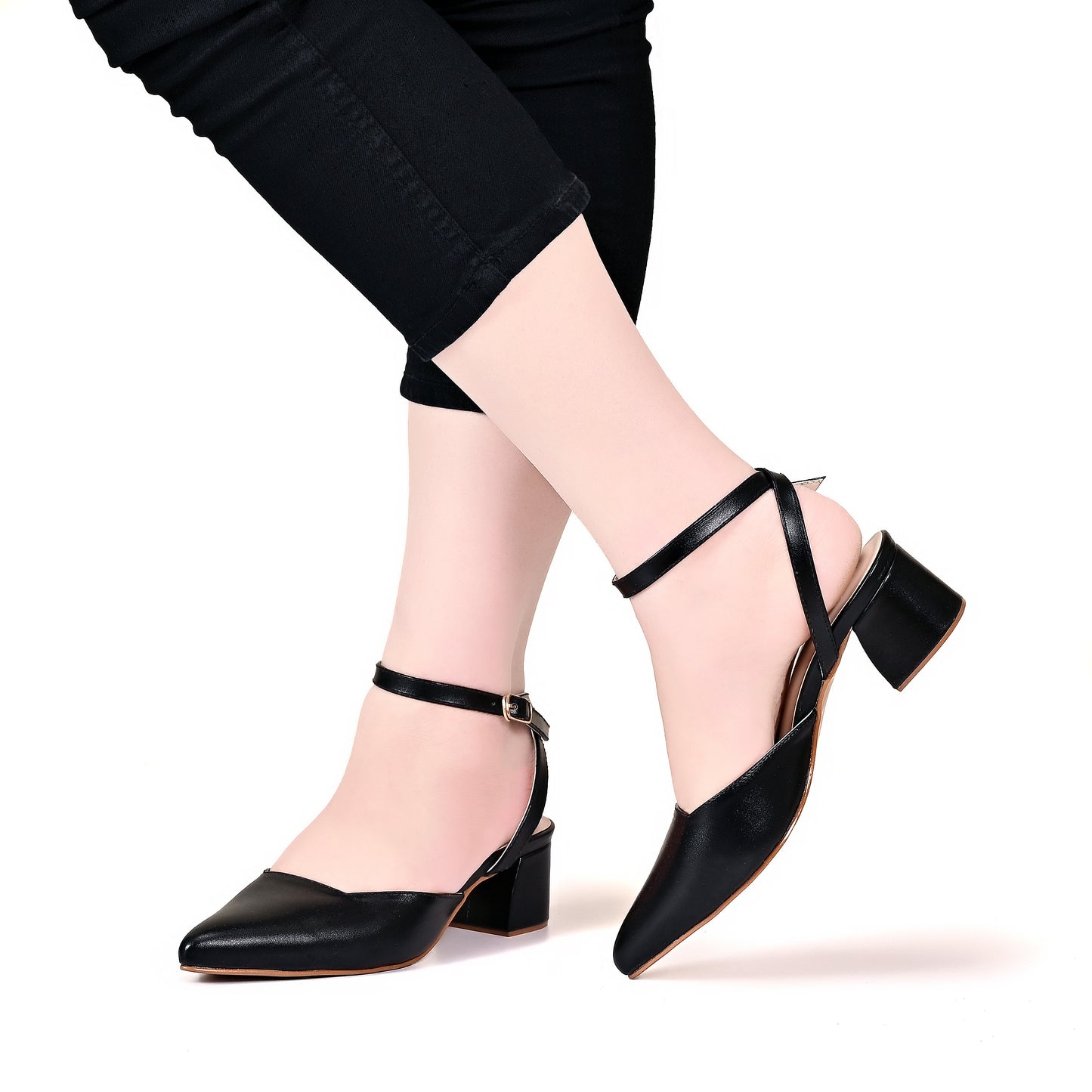 Block Heel Ankle Strap Sandal