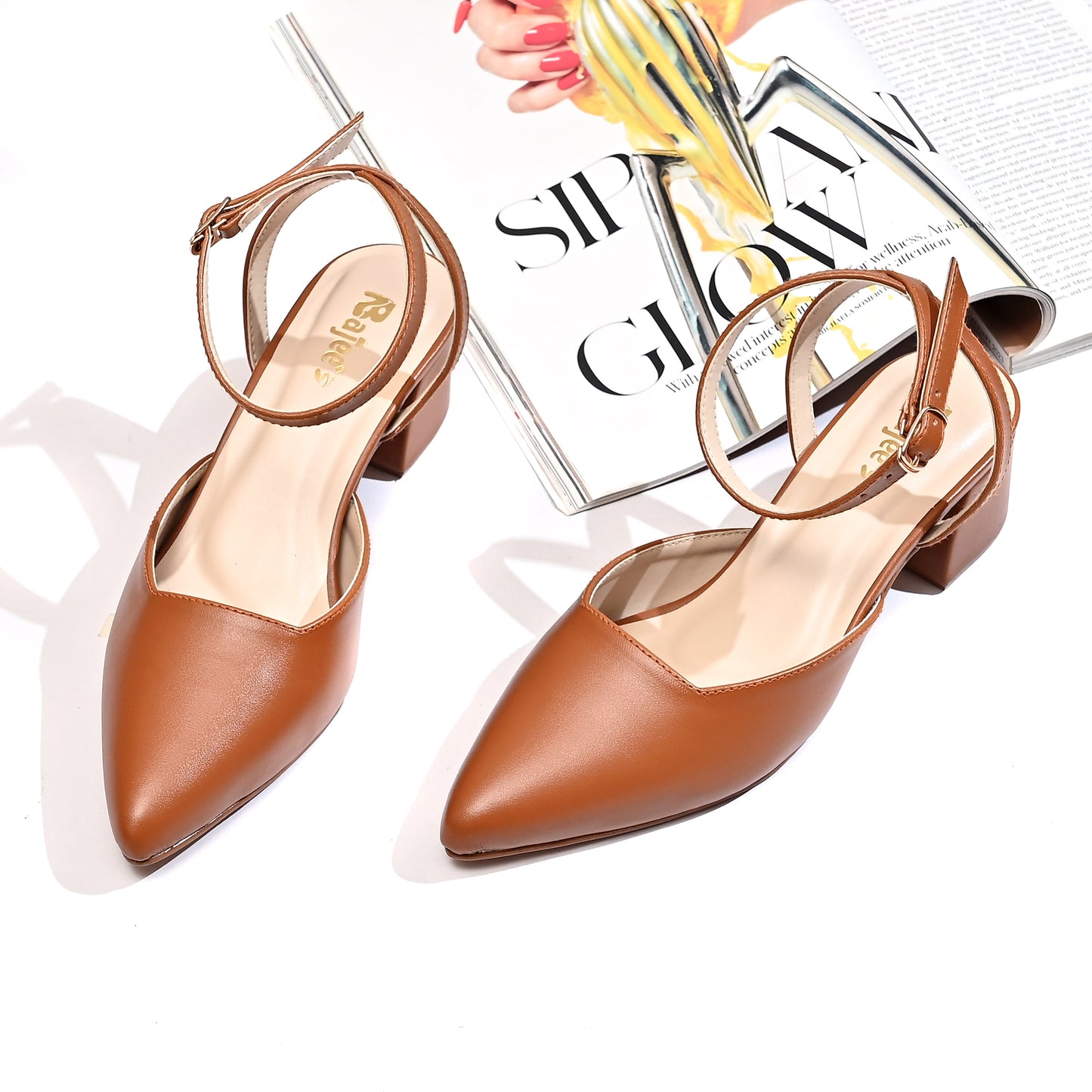 Block Heel Ankle Strap Sandal