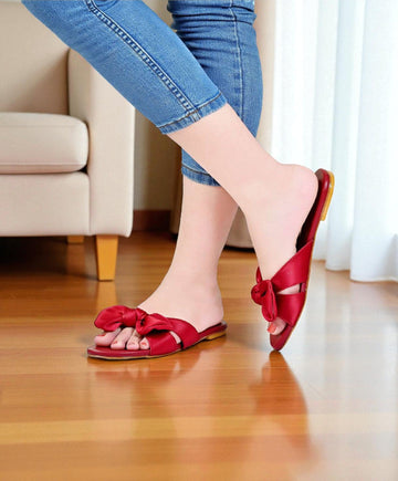 Bow Decor Slide slipper