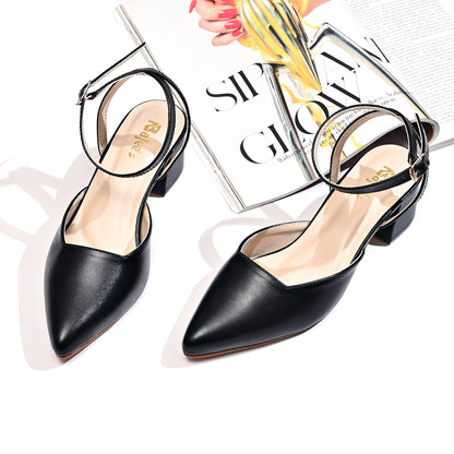 Block Heel Ankle Strap Sandal