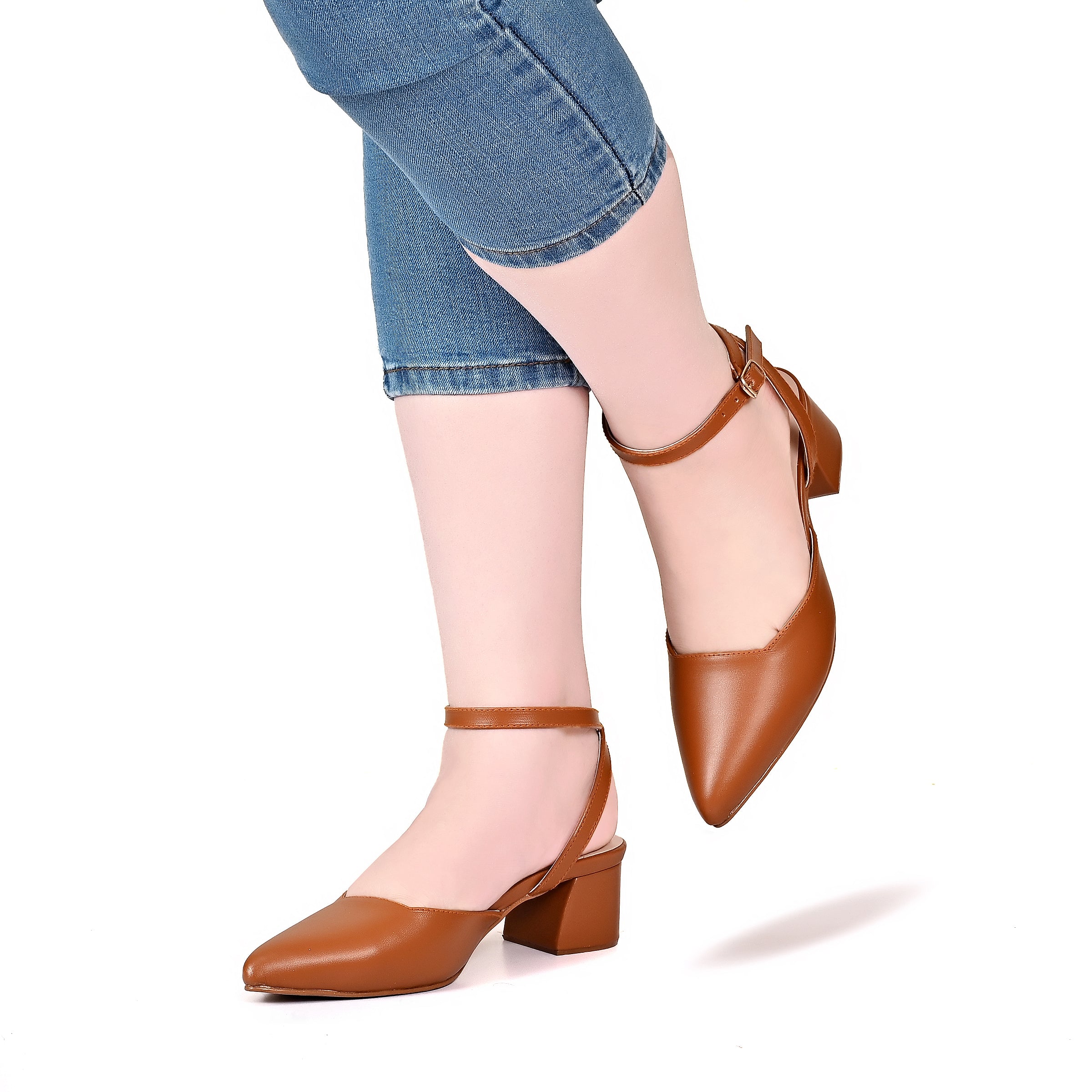 Noir Charm Block Heel