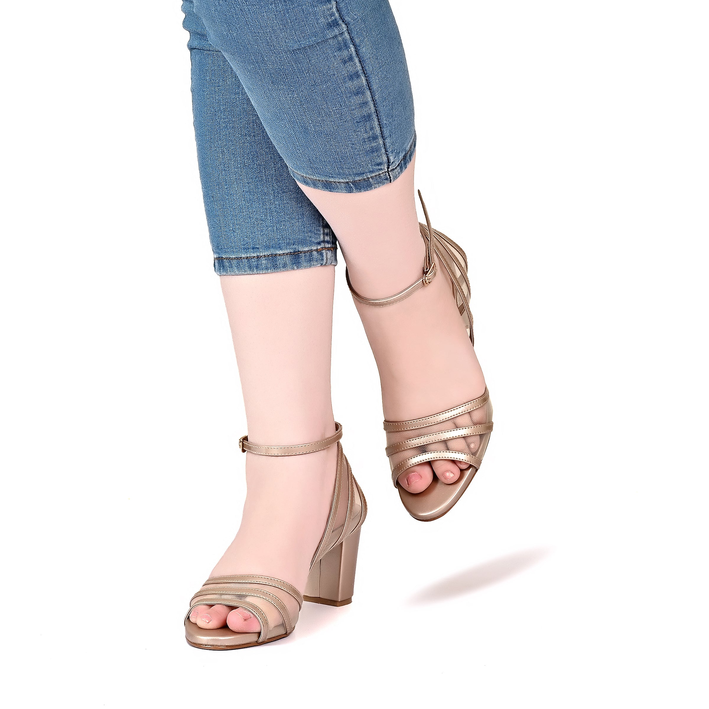 Golden Aura Block Heel