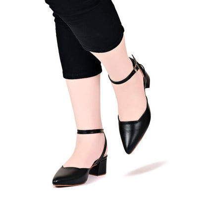 Block Heel Ankle Strap Sandal