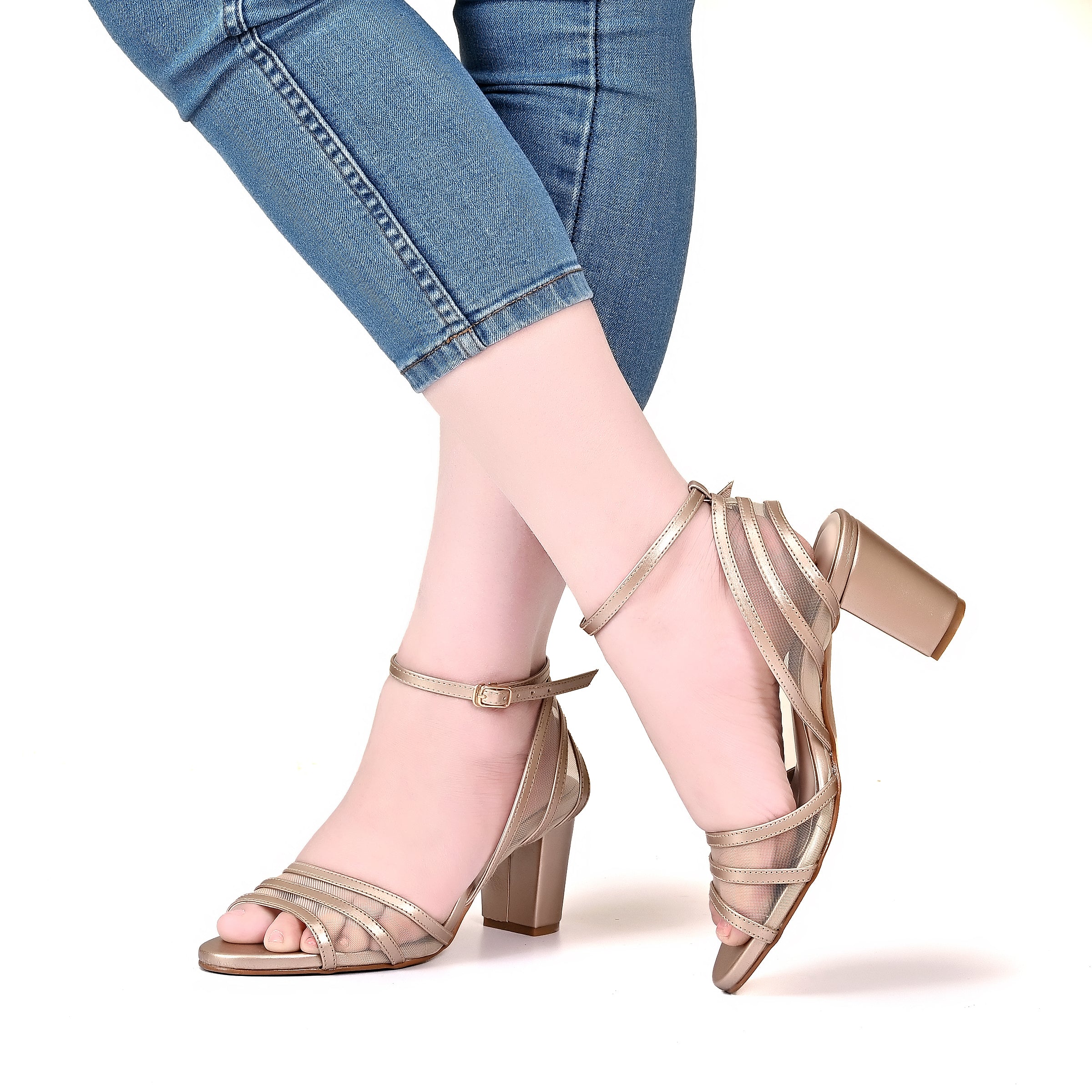 Golden Aura Block Heel