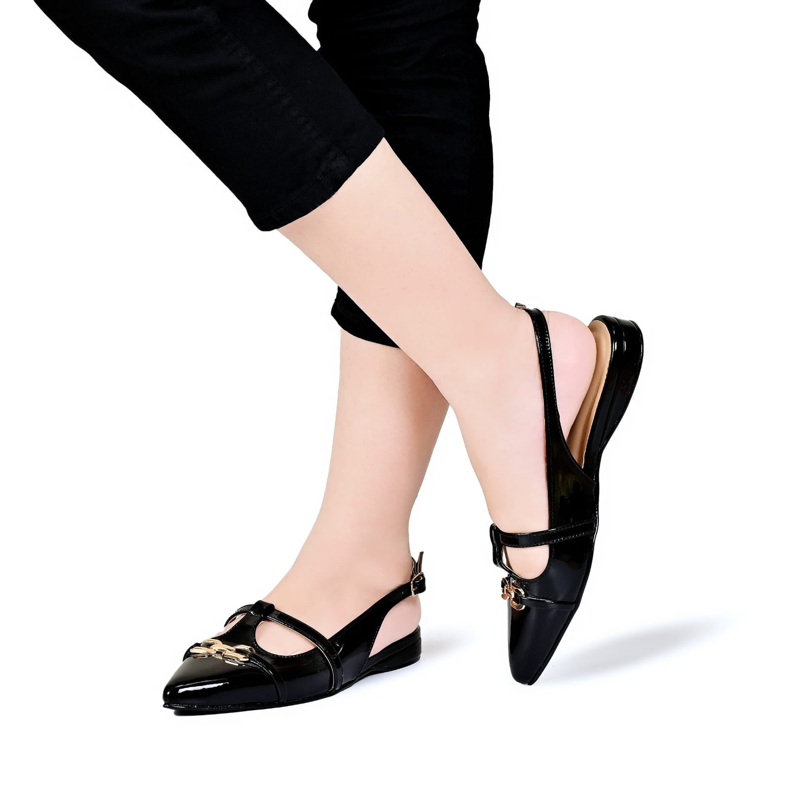 Mary Jane Style Slingback Flats