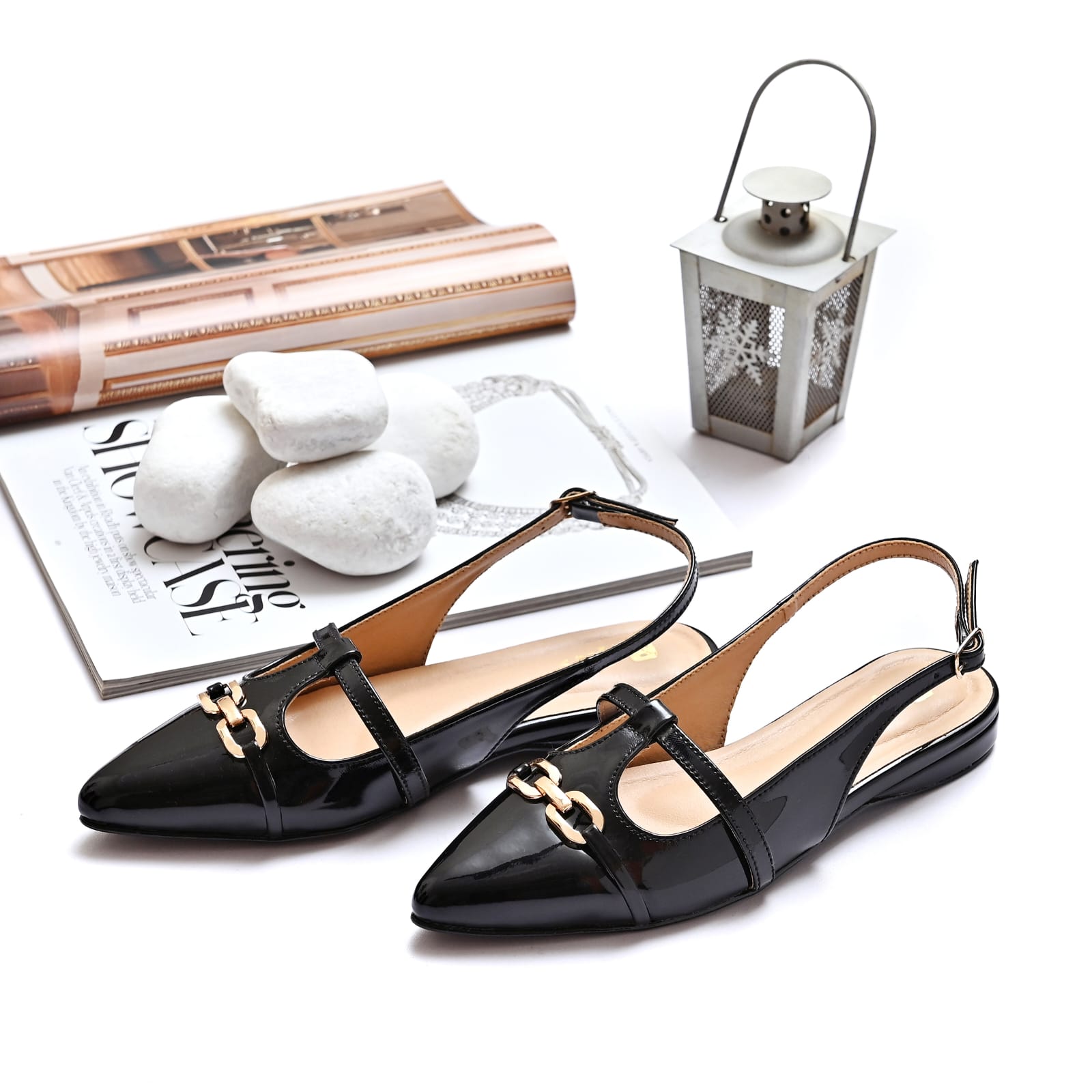 Mary Jane Style Slingback Flats