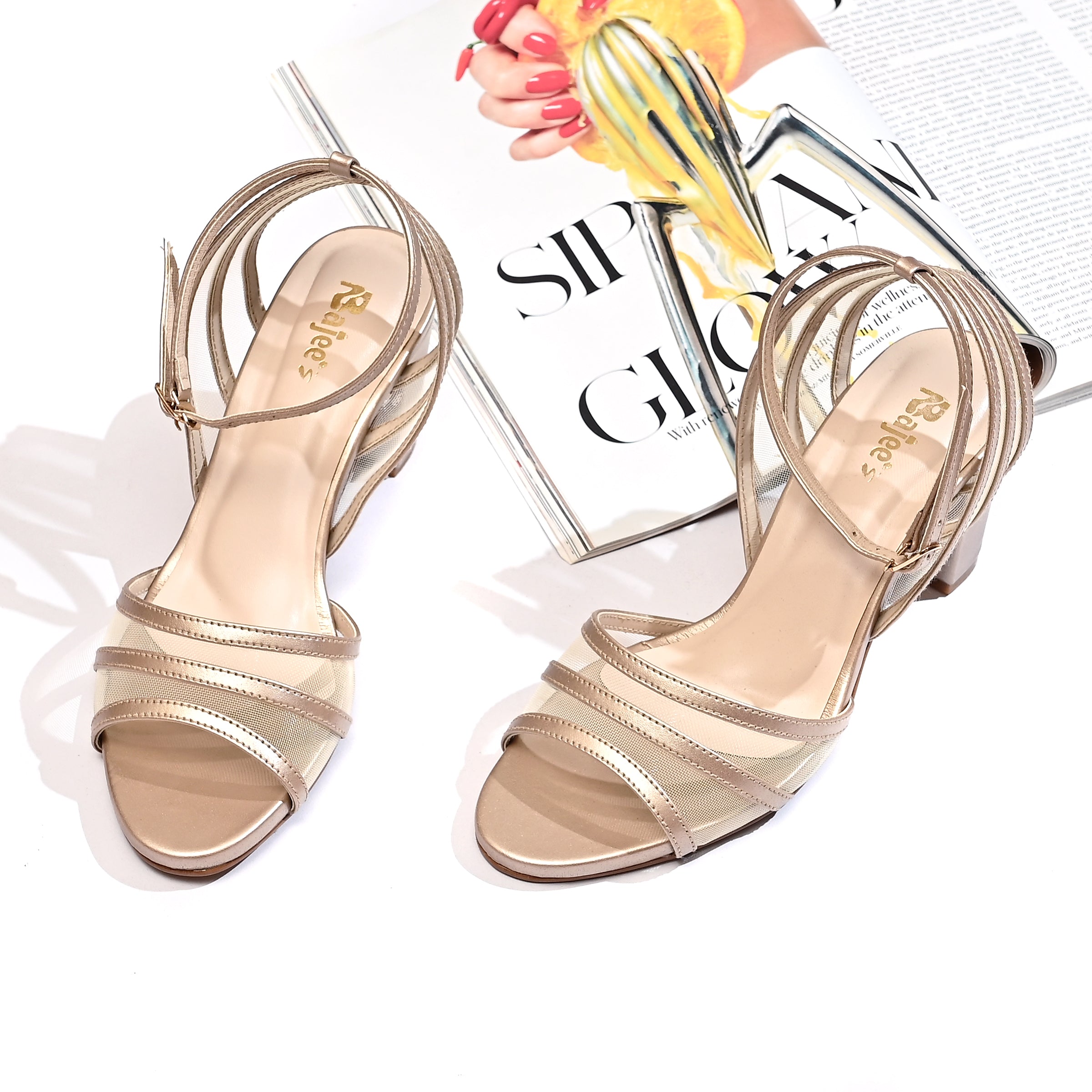 Golden Aura Block Heel