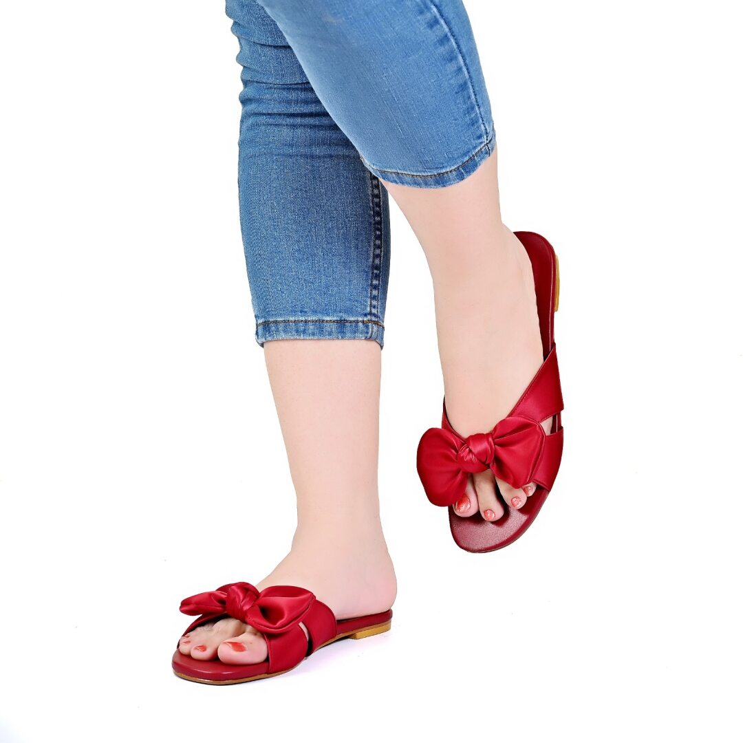 Bow Decor Slide slipper