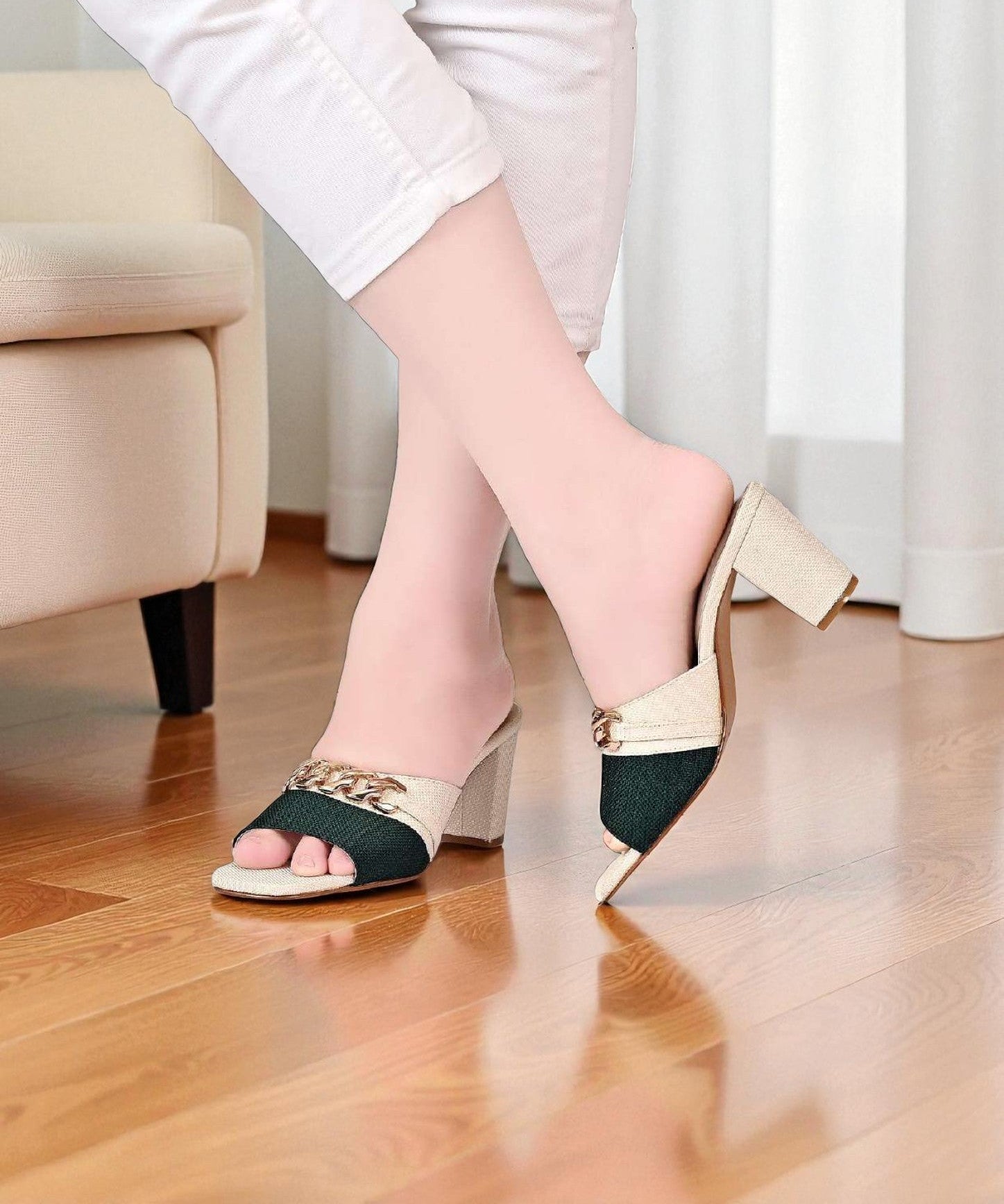 Gleam Charm Block Heel