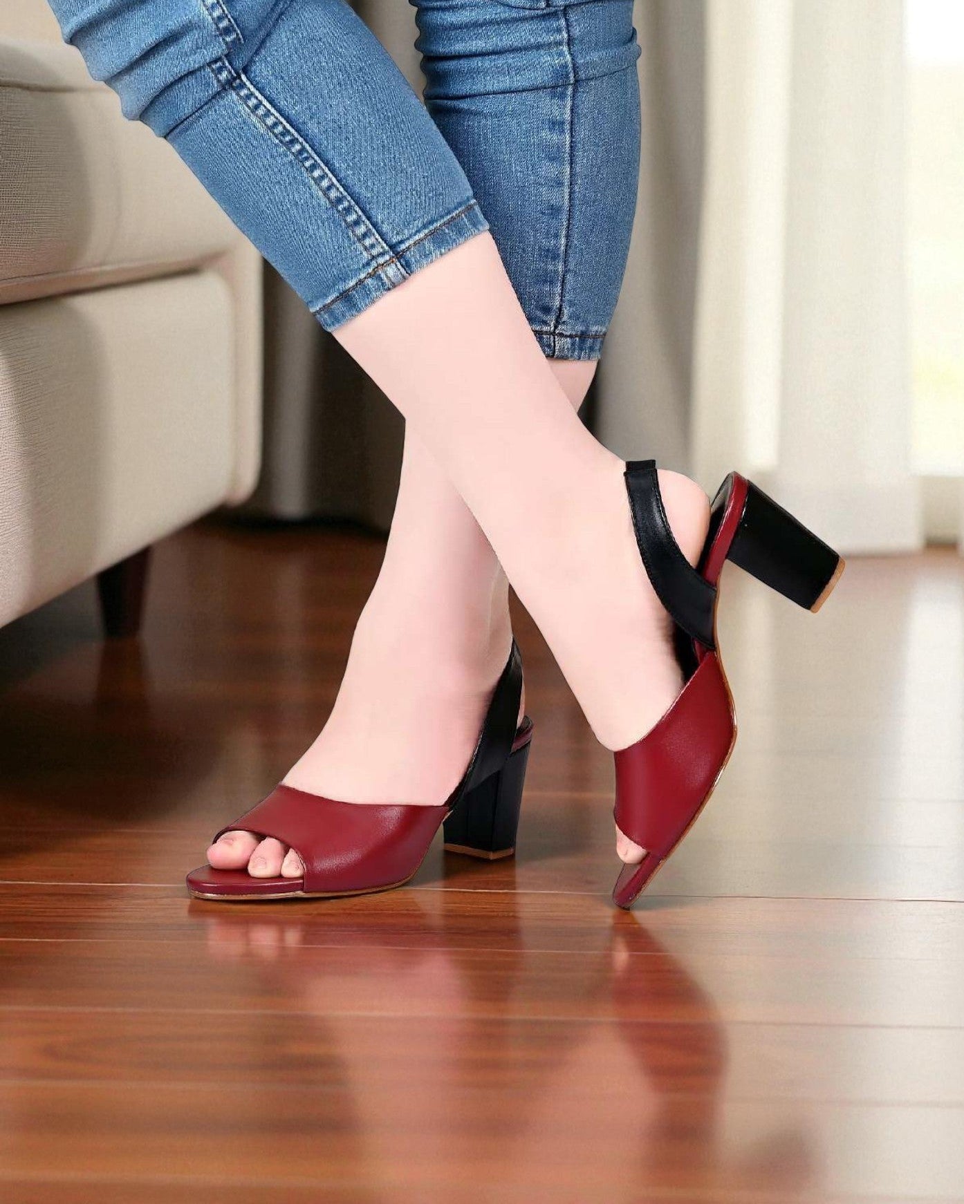 NESKA  Wedge Block Heel