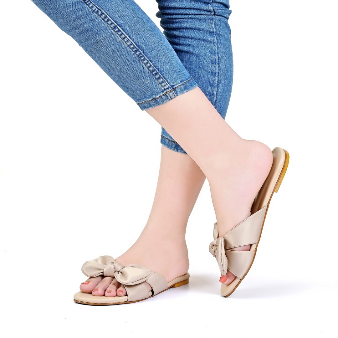 Bow Decor Slide slipper